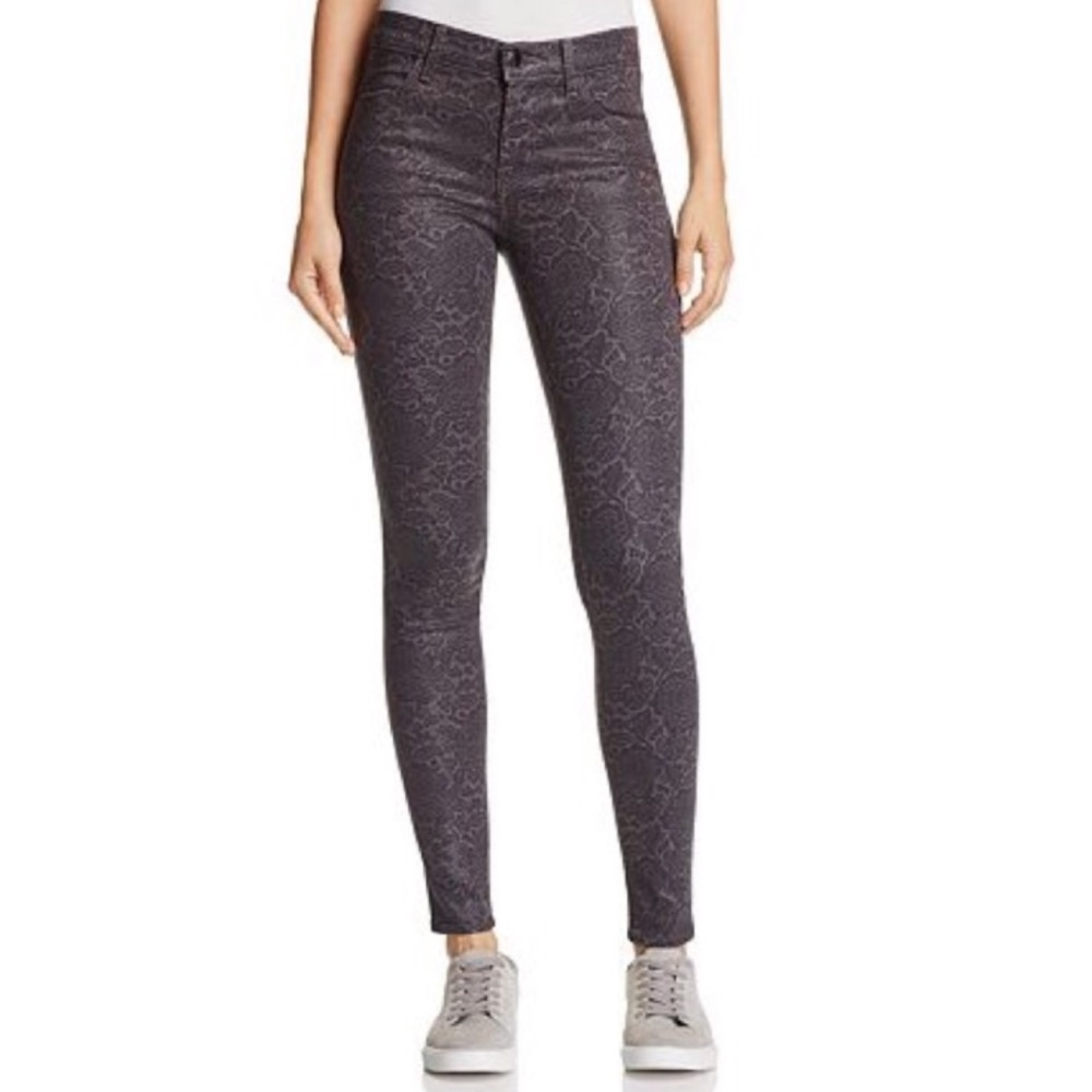 J Brand Rose Pattern Skinny Jeans